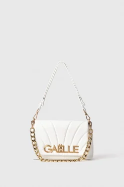 Borse A Tracolla^Gaëlle Reg shoulder strap con matelasse' e logo con chiusura a girello • - Paris Bianco