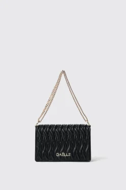 Borse A Tracolla^Gaëlle Reg shoulder strap plisse' con logo in metallo • - Paris Nero