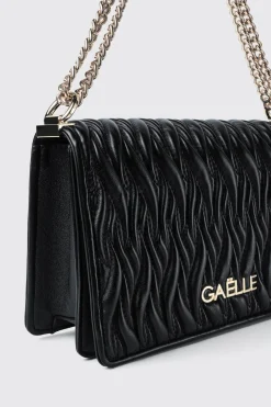 Borse A Tracolla^Gaëlle Reg shoulder strap plisse' con logo in metallo • - Paris Nero