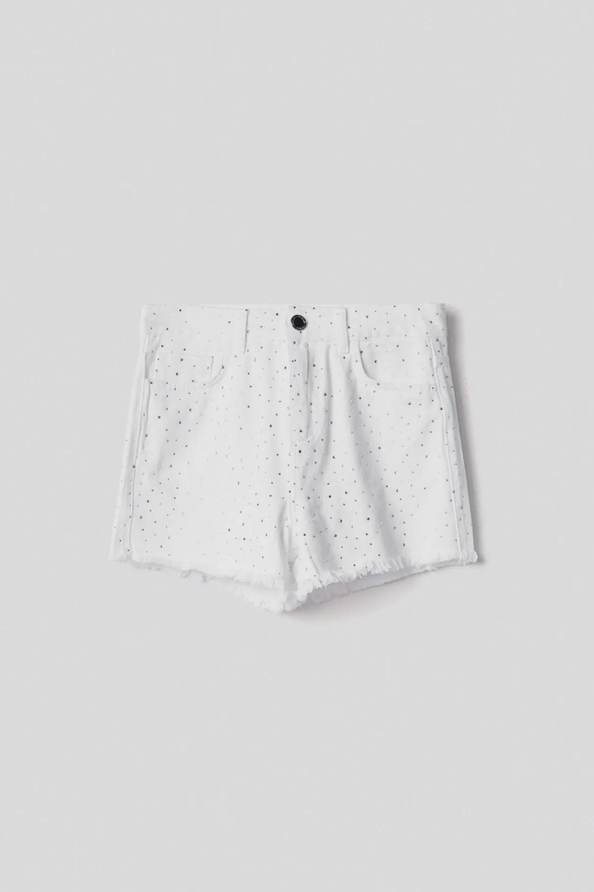 Gonne & Shorts|Denim^Gaëlle Short con strass all over • - Paris Off white