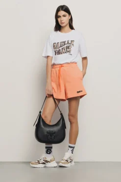 Gonne & Shorts^Gaëlle Short in felpa con cinto elastico e stampa • - Paris Arancio