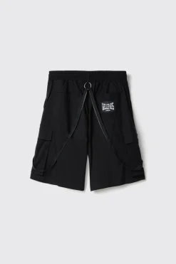 Bermuda^Gaëlle Short in nylon • - Paris Nero
