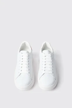 Sneakers^Gaëlle Sneakers addict in action leather con inserto in suede • - Paris Rosa orchidea