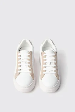 Sneakers^Gaëlle Sneakers addict in action leather con inserti in suede e strass e suola logata • - Paris Safari