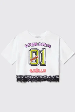 T-Shirt^Gaëlle T shirt crop paricollo • - Paris Bianco