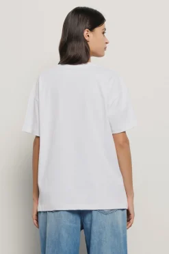 T-Shirt^Gaëlle T shirt in jersey paricollo con stampa • - Paris Bianco