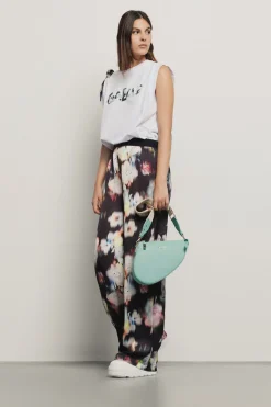 T-Shirt^Gaëlle T shirt in jersey paricollo smanicata con dettaglio spalla con stampa • - Paris Bianco
