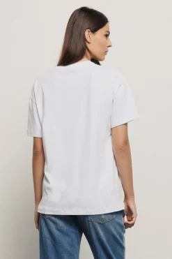 T-Shirt^Gaëlle T shirt in jersey paricollo con ricamo • - Paris Bianco