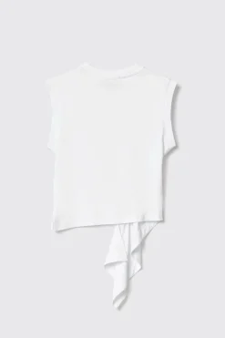 T-Shirt^Gaëlle T shirt smanicata con dettaglio arricciato • - Paris Bianco