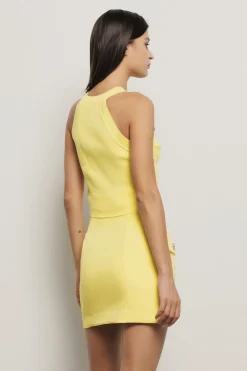 Top^Gaëlle Top scollo halter in maglia • - Paris Giallo