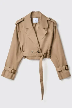 Capispalla^Gaëlle Trench corto doppiopetto in gabardina • - Paris Safari