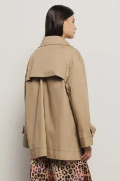 Capispalla^Gaëlle Trench doppiopetto con abbottonatura nascosta in gabardina • - Paris Safari