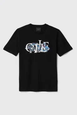 T-Shirt^Gaëlle T-shirt in jersey girocollo con stampa • - Paris Nero