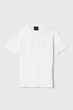 T-Shirt^Gaëlle T-shirt in jersey girocollo con applicazione embossing • - Paris Bianco