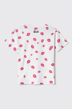 T-Shirt^Gaëlle T-shirt in jersey paricollo con stampa allover • - Paris Bianco