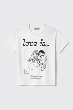 T-Shirt^Gaëlle T-shirt in jesrey paricollo con stampa • - Paris Bianco