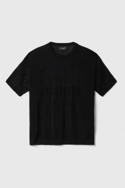 T-Shirt^Gaëlle T-shirt in maglieria con logo • - Paris Nero