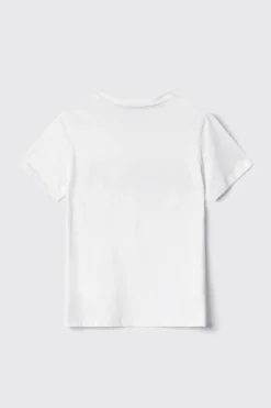 T-Shirt^Gaëlle T-shirt paricollo con appl. brick oro/argento • - Paris Bianco