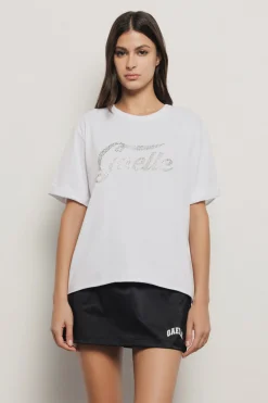 T-Shirt^Gaëlle T-shirt paricollo con dettaglio apertura sul retro • - Paris Bianco