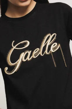 T-Shirt^Gaëlle T-shirt paricollo con ricamo • - Paris Nero